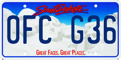 SD license plate 0FCG36