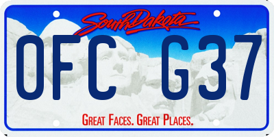 SD license plate 0FCG37