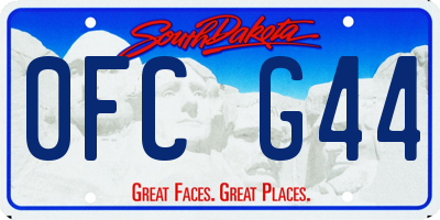 SD license plate 0FCG44