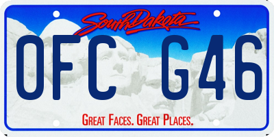 SD license plate 0FCG46