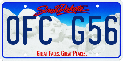 SD license plate 0FCG56