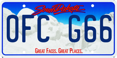 SD license plate 0FCG66