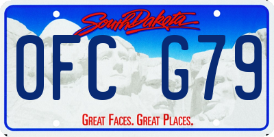 SD license plate 0FCG79