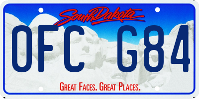 SD license plate 0FCG84