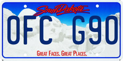 SD license plate 0FCG90