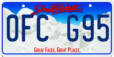SD license plate 0FCG95