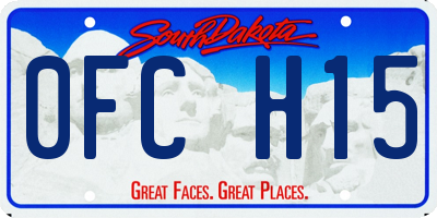 SD license plate 0FCH15