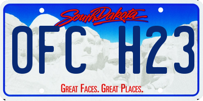 SD license plate 0FCH23