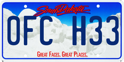 SD license plate 0FCH33