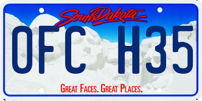 SD license plate 0FCH35