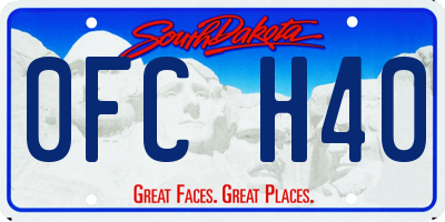 SD license plate 0FCH40