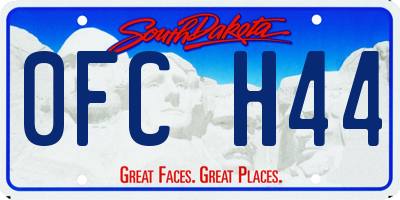 SD license plate 0FCH44