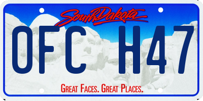 SD license plate 0FCH47