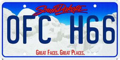 SD license plate 0FCH66