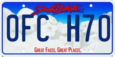 SD license plate 0FCH70