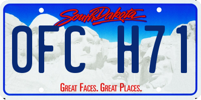 SD license plate 0FCH71