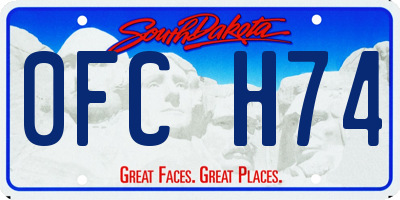 SD license plate 0FCH74