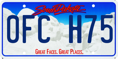 SD license plate 0FCH75