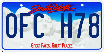 SD license plate 0FCH78
