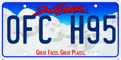 SD license plate 0FCH95