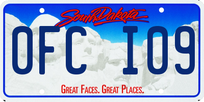 SD license plate 0FCI09