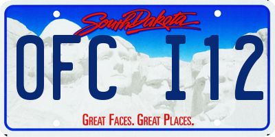 SD license plate 0FCI12