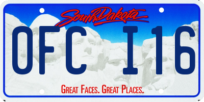 SD license plate 0FCI16