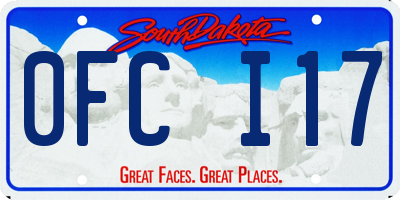 SD license plate 0FCI17