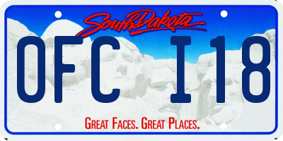 SD license plate 0FCI18