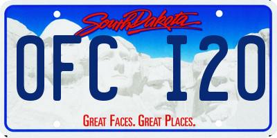 SD license plate 0FCI20