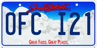 SD license plate 0FCI21