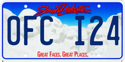SD license plate 0FCI24