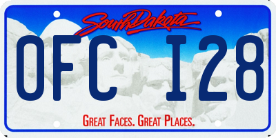 SD license plate 0FCI28
