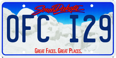 SD license plate 0FCI29