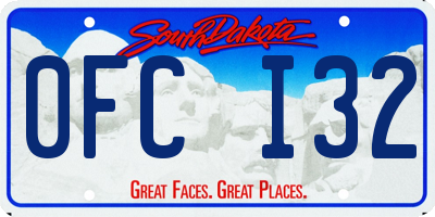 SD license plate 0FCI32