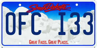 SD license plate 0FCI33