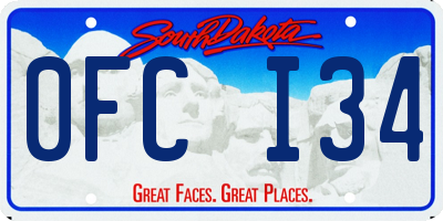 SD license plate 0FCI34