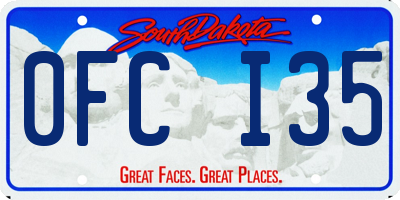 SD license plate 0FCI35