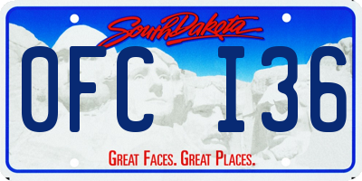 SD license plate 0FCI36