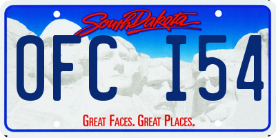 SD license plate 0FCI54