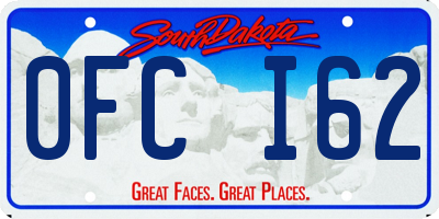 SD license plate 0FCI62