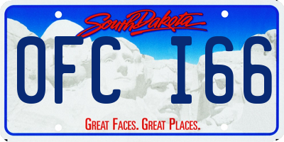 SD license plate 0FCI66