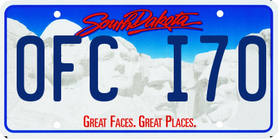 SD license plate 0FCI70
