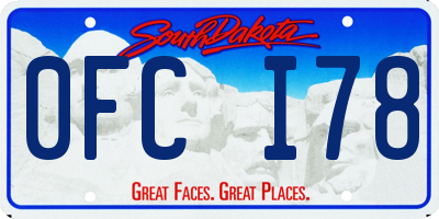 SD license plate 0FCI78