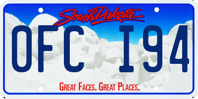 SD license plate 0FCI94