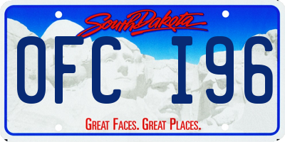 SD license plate 0FCI96