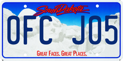 SD license plate 0FCJ05