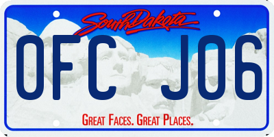 SD license plate 0FCJ06