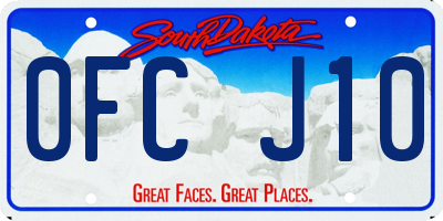 SD license plate 0FCJ10