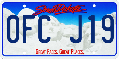 SD license plate 0FCJ19